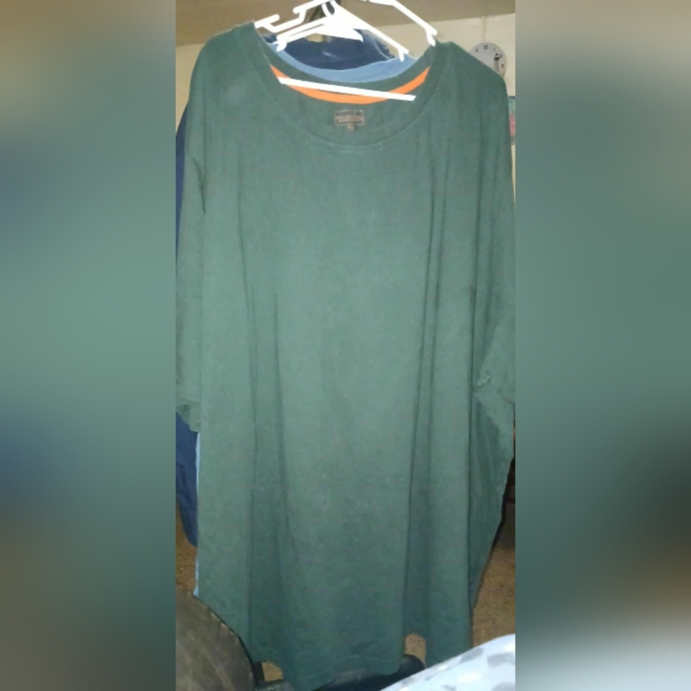 Boulder Creek Mens Green Long Sleeve  Top 7xl   A-31